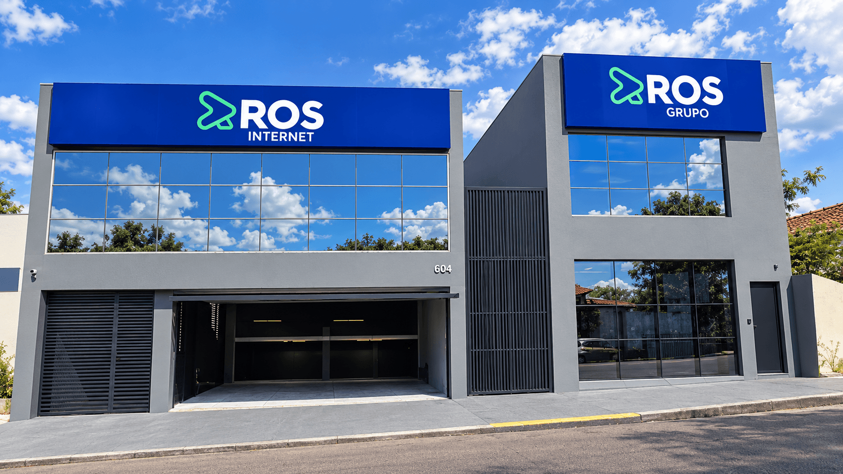 Fachada da ROS Internet e do Grupo ROS em Regente Feijó